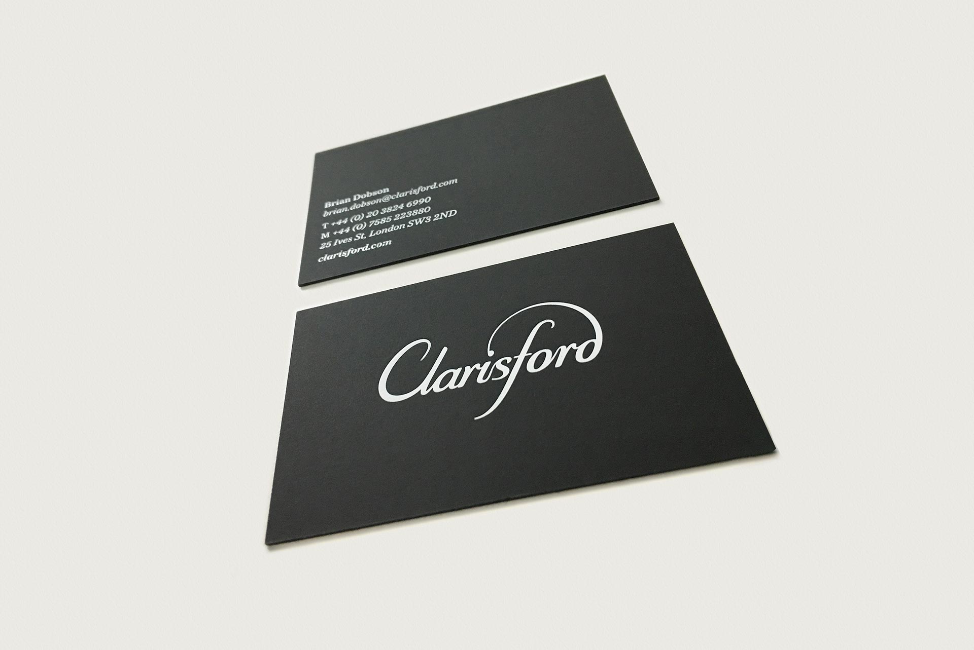 Clarisford business card design